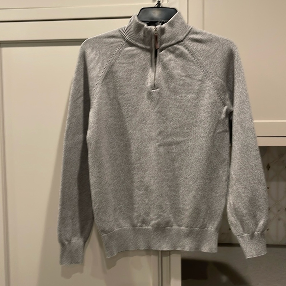 JCREW crewcuts heritage cotton size XL (12-14) half zip sweater